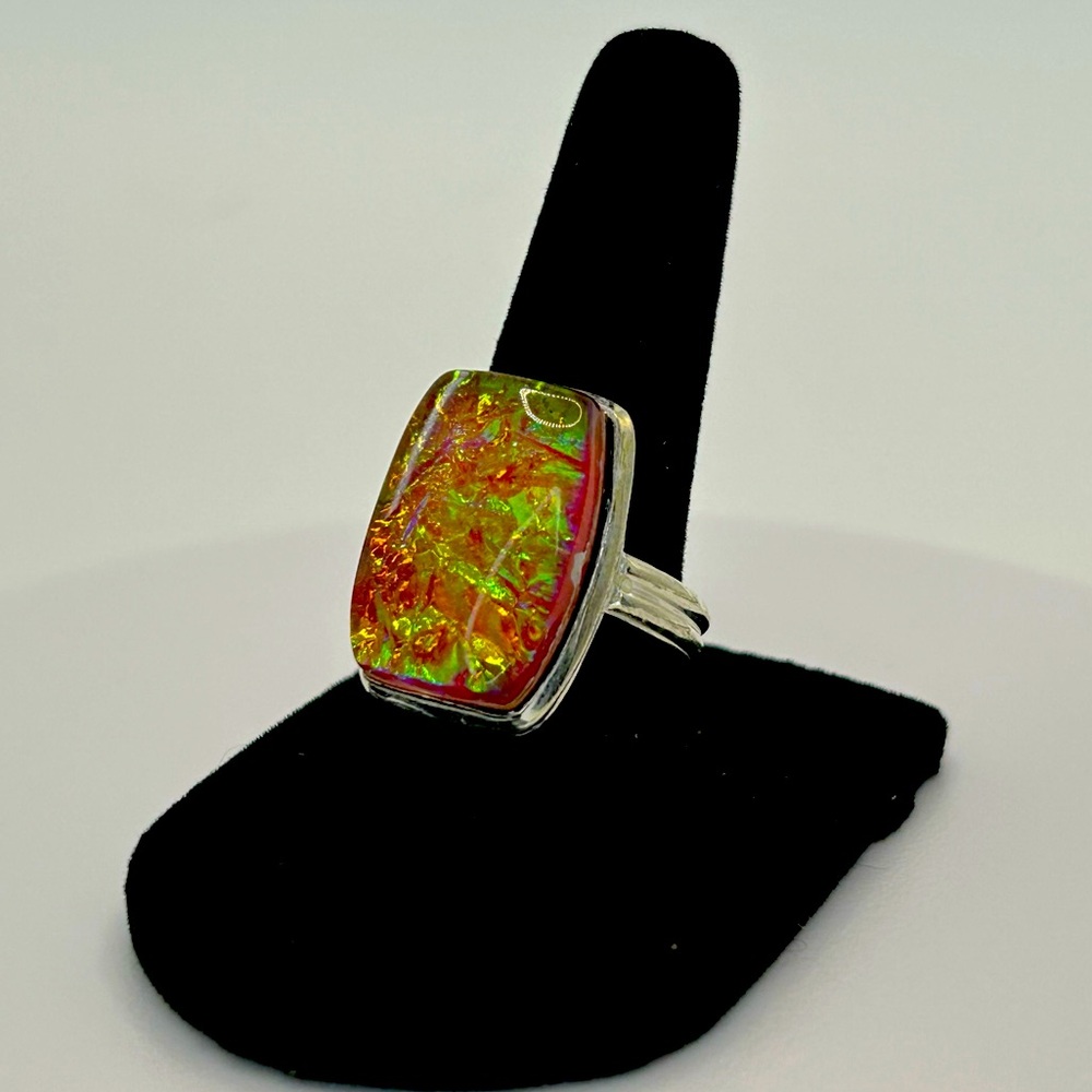 Multicolor Dichroic Statement Ring - image 1